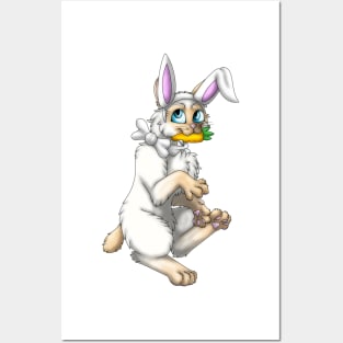 Bobtail BunnyCat: Red Point (White) Posters and Art